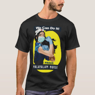 Malayalam Proud Frontline Worker Rosie Riveter Nur T-Shirt