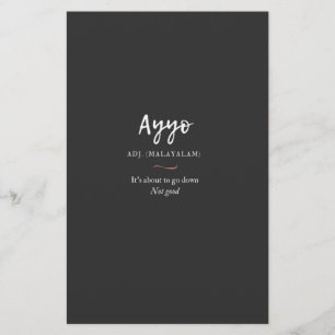 malayalam tshirt ayyo definition stationery