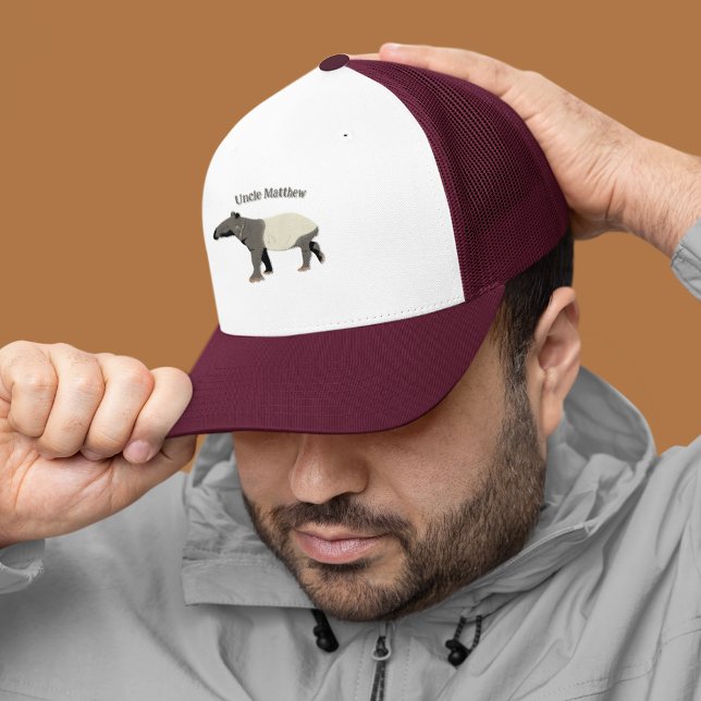 Malayan or Asian Piebald Tapir Personalised Trucker Hat (Creator Uploaded)