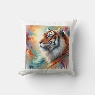 Malayan tiger 231024AREF143 - Watercolor Cushion