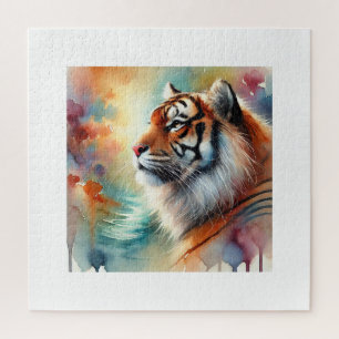 Malayan tiger 231024AREF143 - Watercolor Jigsaw Puzzle