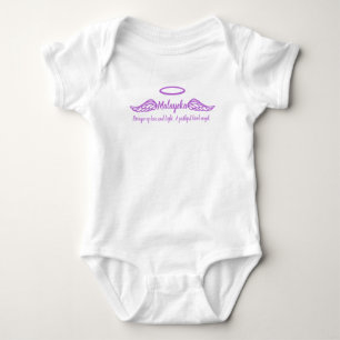 Malayeka girls name & meaning angel wings purple baby bodysuit