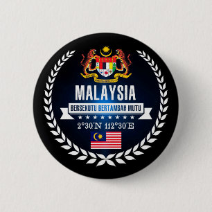 Malaysia 6 Cm Round Badge