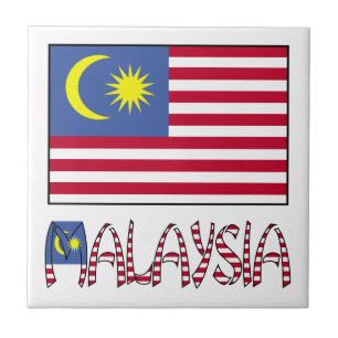 Malaysia and Malaysian Flag Tile