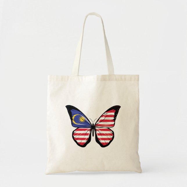 Malaysia Butterfly Flag Tote Bag (Front)