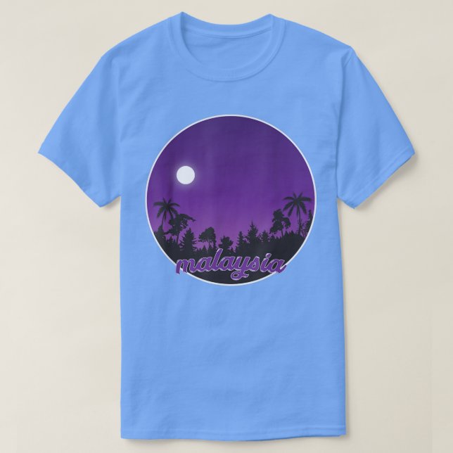 malaysia By night with Palms  T-Shirt (Design Front)