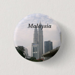Malaysia Cityscape 3 Cm Round Badge