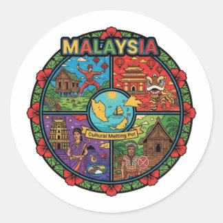 MALAYSIA CLASSIC ROUND STICKER