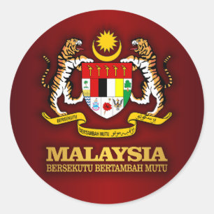 Malaysia COA Classic Round Sticker