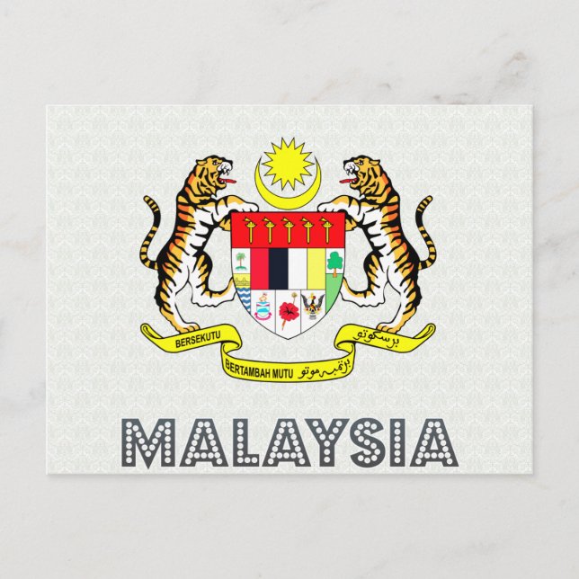 Malaysia Coat of Arms Postcard (Front)