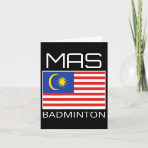 Malaysia Dminton Team Malaysian Athlete Mas Flag  Card
