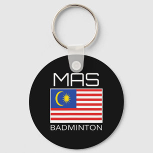 Malaysia Dminton Team Malaysian Athlete Mas Flag  Key Ring
