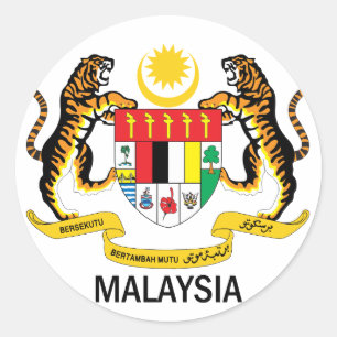 MALAYSIA - emblem/flag/symbol/coat of arms Classic Round Sticker