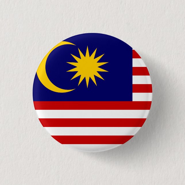 Malaysia Flag 3 Cm Round Badge (Front)
