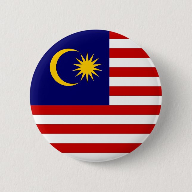 Malaysia Flag 6 Cm Round Badge (Front)
