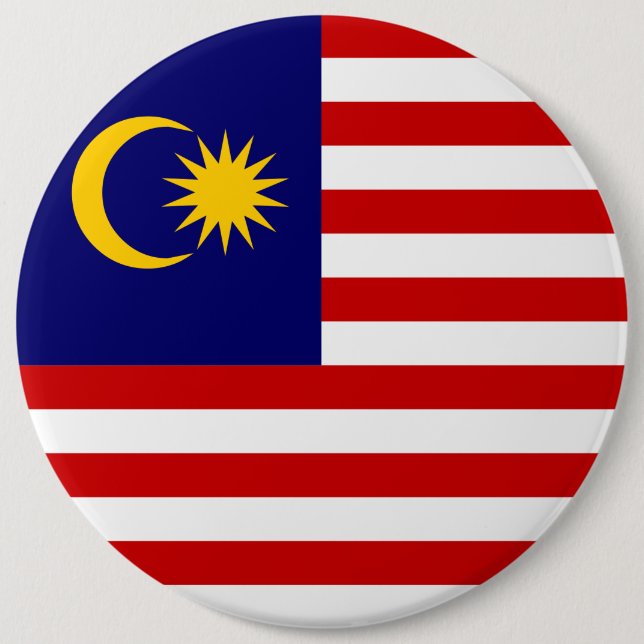 Malaysia Flag 6 Cm Round Badge (Front)