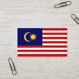 Malaysia flag business card