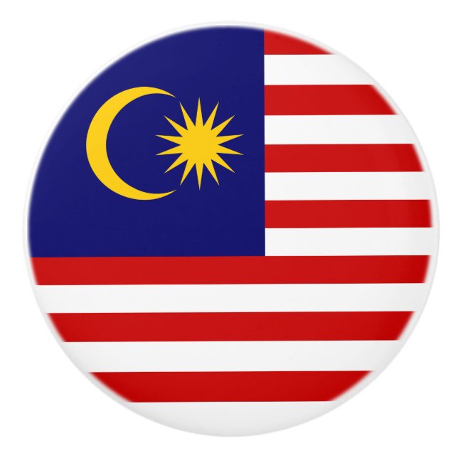 Malaysia Flag Ceramic Knob (Front)