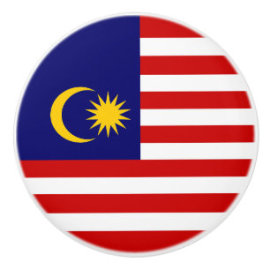 Malaysia flag ceramic knob