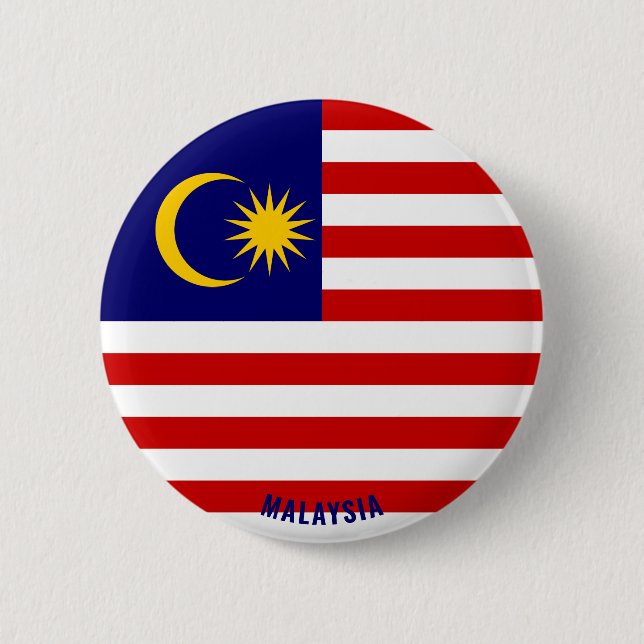 Malaysia Flag Charming Patriotic Button (Front)