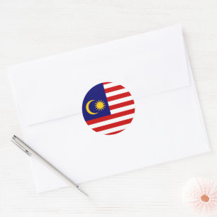 Malaysia flag classic round sticker