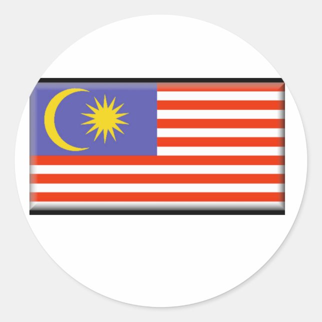 Malaysia Flag Classic Round Sticker (Front)