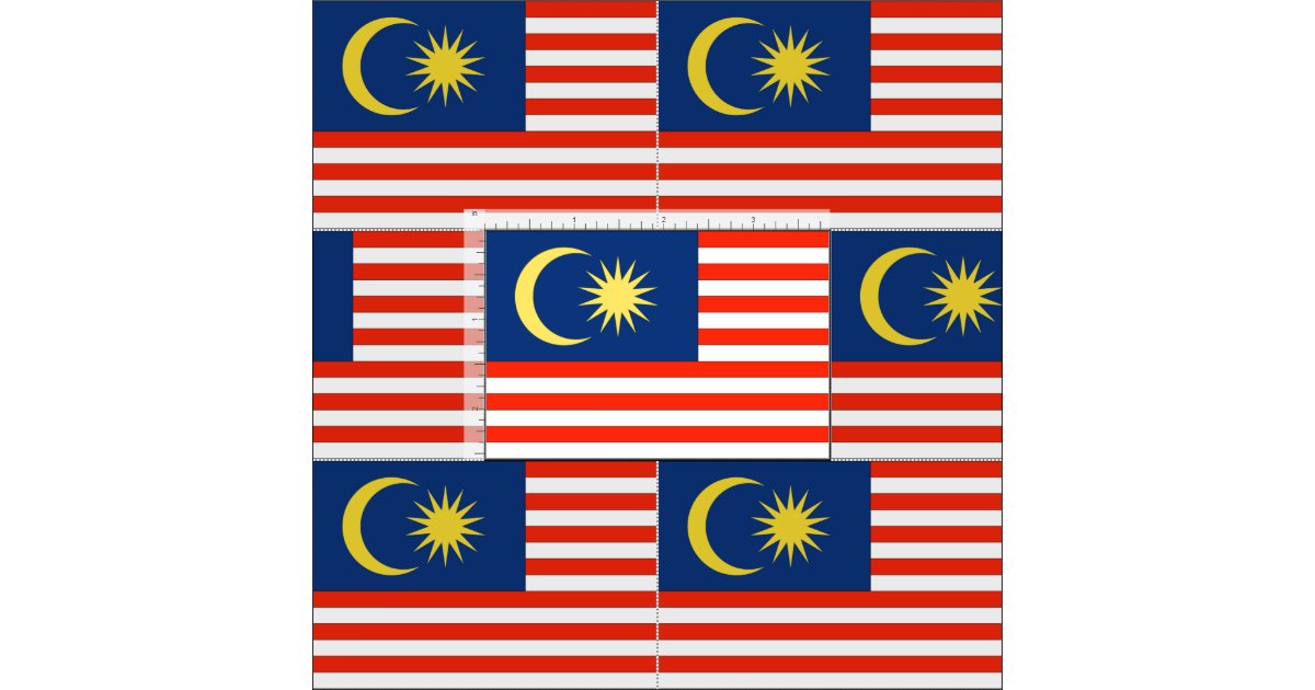 Malaysia Flag Fabric | Zazzle.co.uk