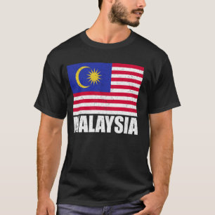 Malaysia Flag Grunge Vintage Souvenir Malaysia T-Shirt