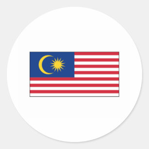 Malaysia FLAG International Classic Round Sticker