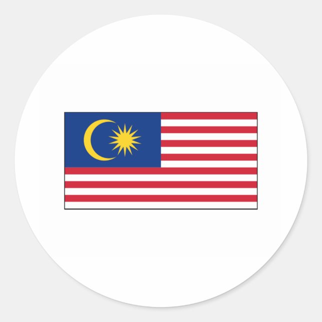 Malaysia FLAG International Classic Round Sticker (Front)