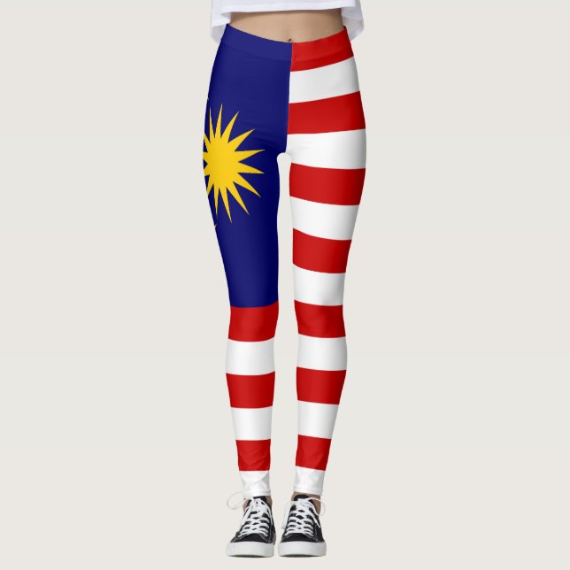 Malaysia Flag Leggings (Front)