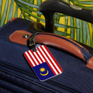 Malaysia flag luggage tag