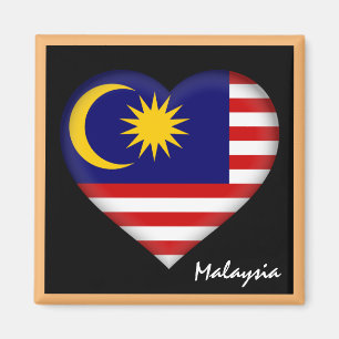 Malaysia flag & Malay Heart holiday /sports Magnet