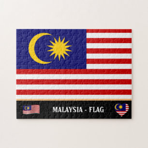 Malaysia Flag & Malaysia country / Malaysia Jigsaw Puzzle