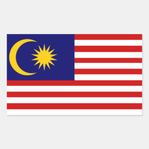 Malaysia: Flag of Malaysia Rectangular Sticker