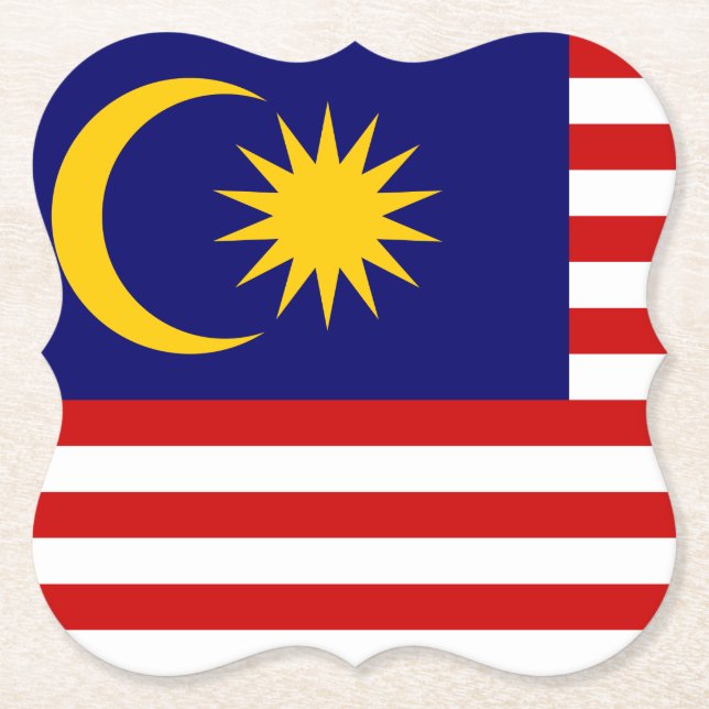 Malaysia Flag Paper Coaster (Front)