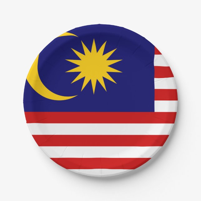Malaysia Flag Paper Plate (Front)