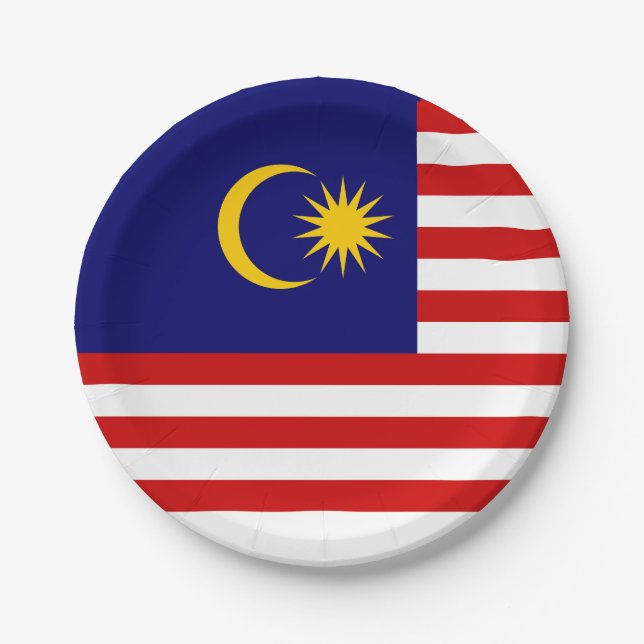 Malaysia Flag Paper Plate (Front)