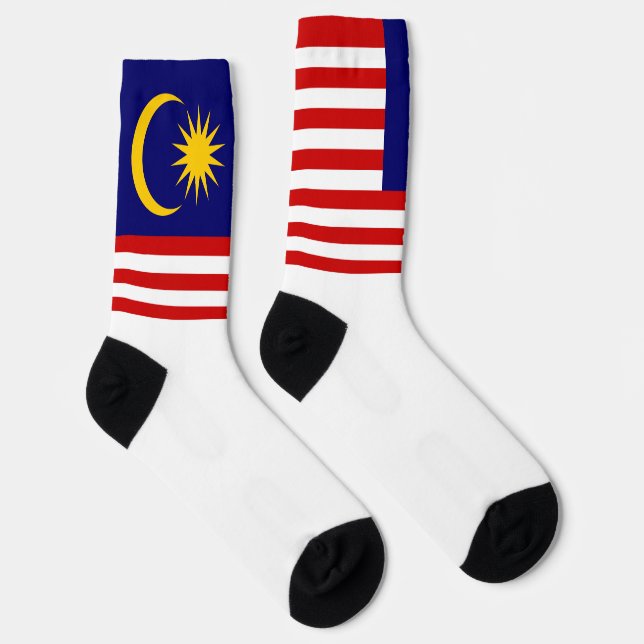 Malaysia Flag Patriotic Malaysian National Pride Socks (Right)