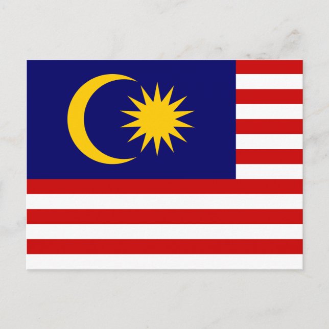 Malaysia Flag Postcard (Front)