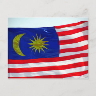 malaysia flag postcard
