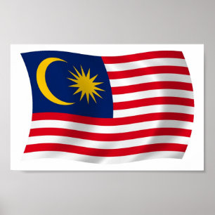 Malaysia Flag Poster Print