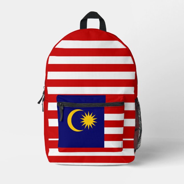 Malaysia flag printed backpack (Front)