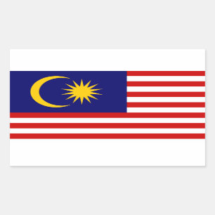 Malaysia Flag Rectangular Sticker