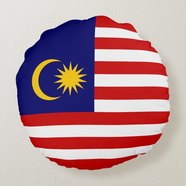 Malaysia flag round cushion (Back)