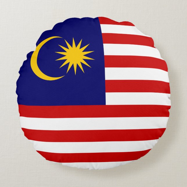 Malaysia Flag Round Cushion (Front)