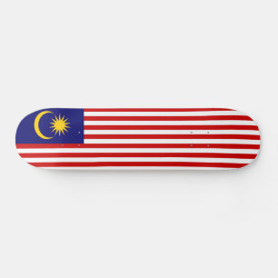 Malaysia Flag Skateboard