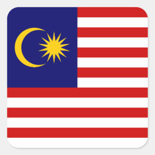Malaysia Flag Square Sticker