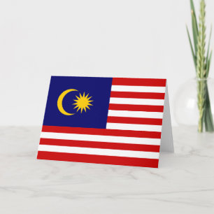 Malaysia flag thank you card