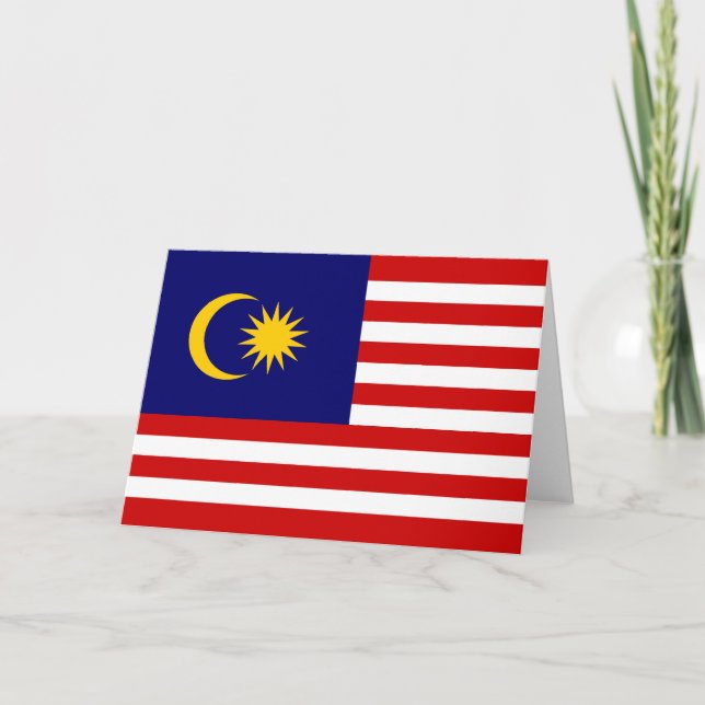 Malaysia flag thank you card (Front)